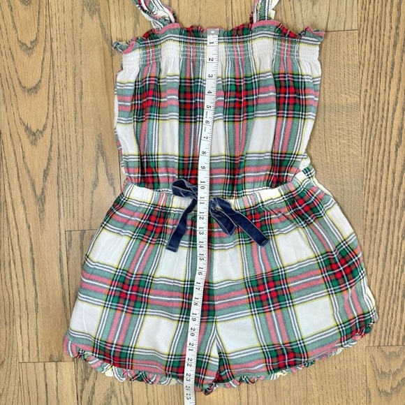 Aerie Women’s Plaid Red and Green Flannel Ruffled Pajama Romper Size Small - Picture 8 of 14